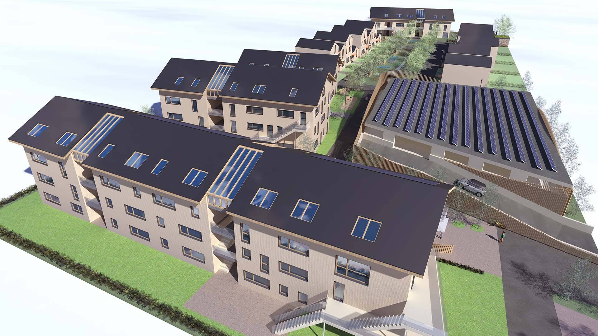 Gegliederter Geschoßwohnungsbau